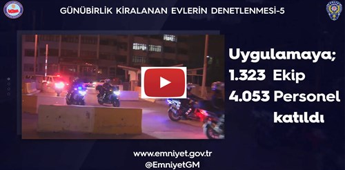 Günübirlik Kiralanan Evlere Yönelik Denetlemelerin 5’incisi Gerçekleştirildi